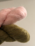 Wollpaket rosa-olive